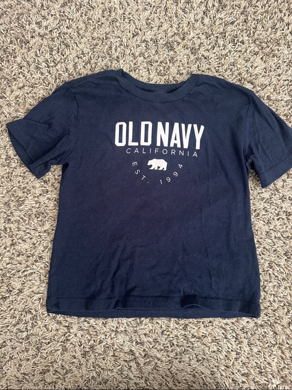 Old Navy Navy Blue California Logo Short Sleeve Tee